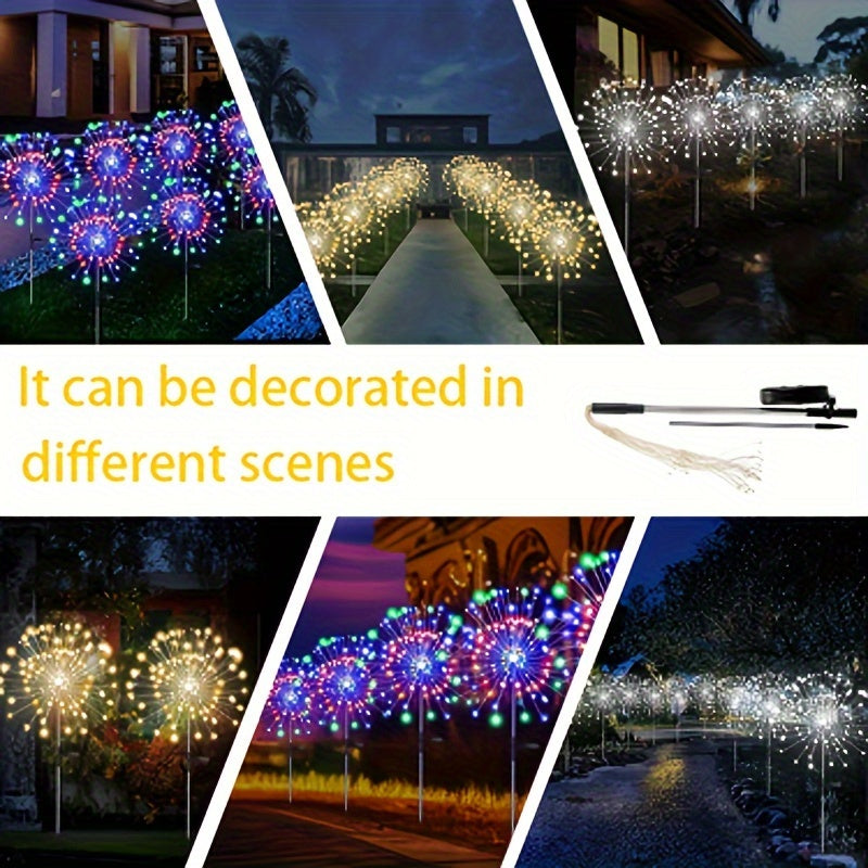 Solar LED Decorative Lights, 8 Lighting Modes for Path and Villa Festival Decoration