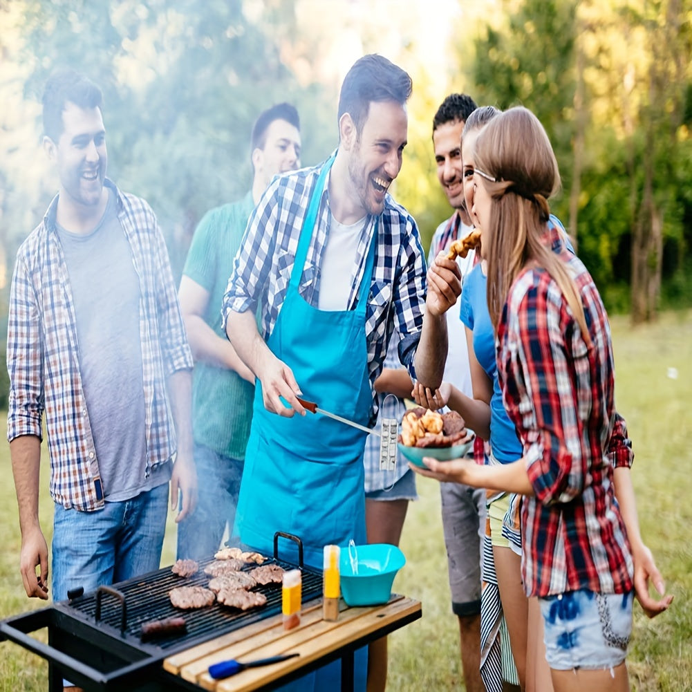 Customizable BBQ Branding Iron with 55 Letters - Durable Wooden Handle, Easy to Clean - Perfect for Steaks, Burgers & Grill Accessories