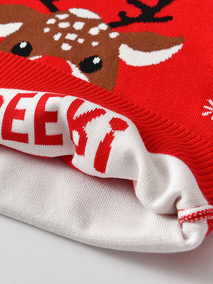 Boys' Elk Print Knitted Sweater - Autumn/Winter - Hiccupzz