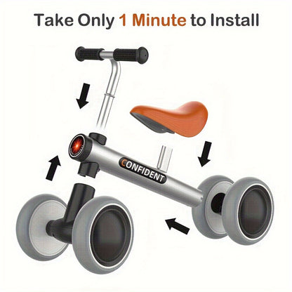 Baby Balance Bike for 1-Year-Old Boys & Girls, Pedal-Free Bicycle for 12-36 Months