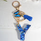 Blue Butterfly Alphabet Initial Keychain - Cute Resin Charm for Bags and Daily Use - Hiccupzz