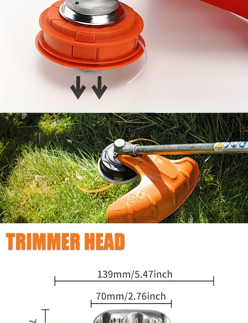 M10*1.25 Premium Automatic Grass Trimmer Head - Efficient, Durable, Easy to Install - For Gasoline Brush Cutter, Lawn Care & Yard Maintenance