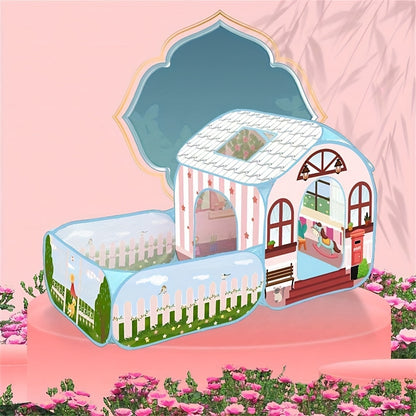 Youngsters' Pop-Up Playhouse - Pink, Durable Polyester & Steel Frame, No Assembly Required, For Indoor/Outdoor Fun