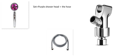 Shower Head Water flow 360 Degrees Rotating With Small Fan ABS Rain High Pressure Spray Nozzle Bathroom Accessories - Hiccupzz