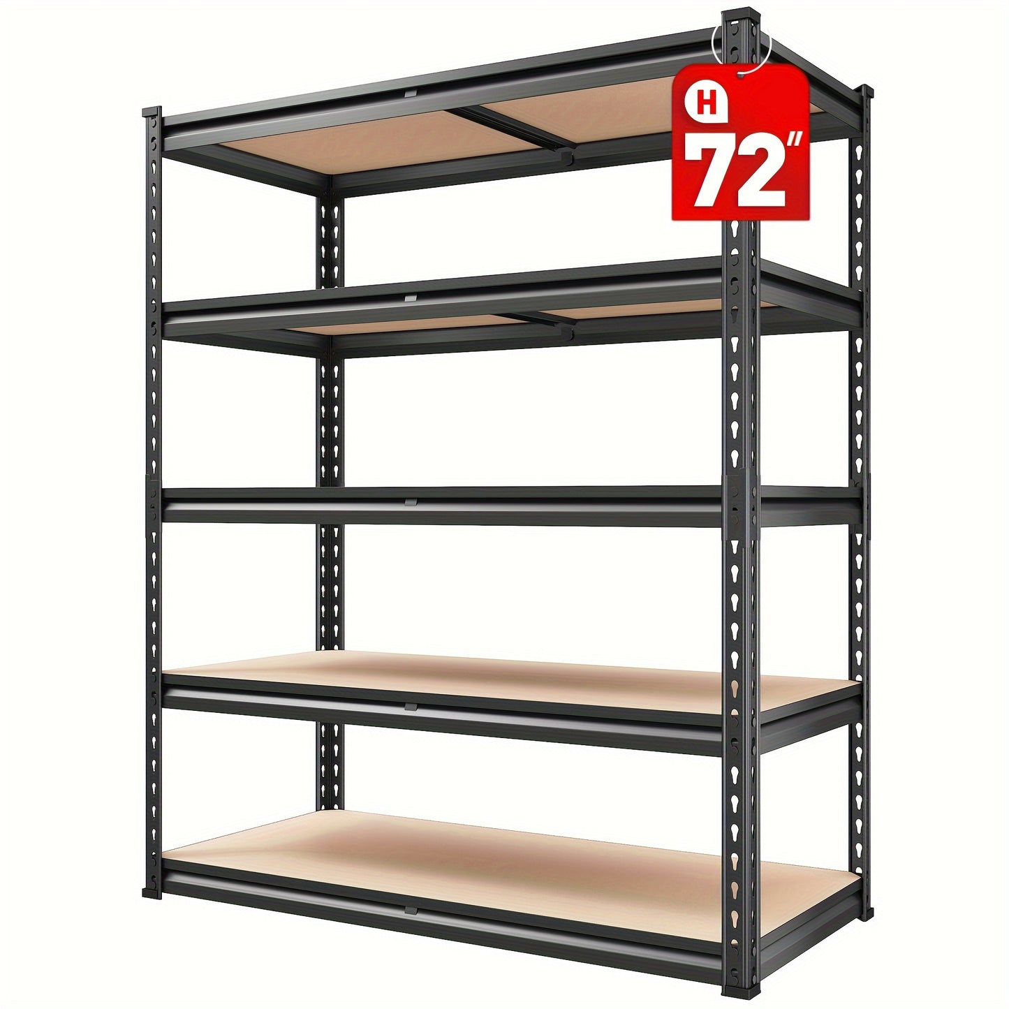 2000LBS Garage Shelving - 5-Tier Heavy Duty Metal Storage Shelves, Adjustable Shelving Unit, 35.5"W x 72"H x 15.8"D, for Garage, Basement, Pantry, Utility Rack Shelf