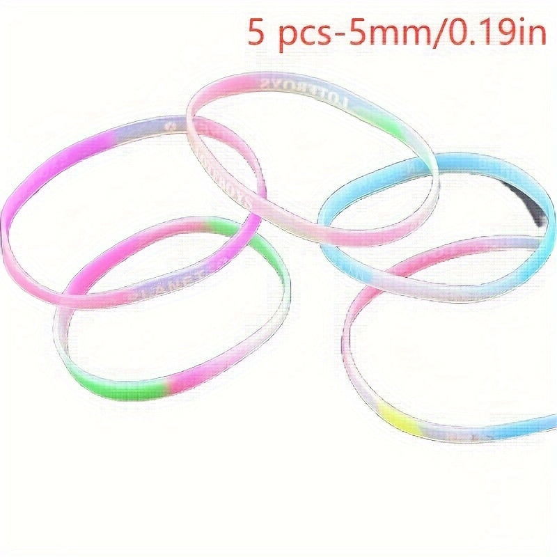 1/2/10 Pcs Glow-in-the-Dark Silicone Bracelets: Adjustable 3mm Wide Party Favors for Birthday, Graduation, Halloween, and Christmas - Hiccupzz