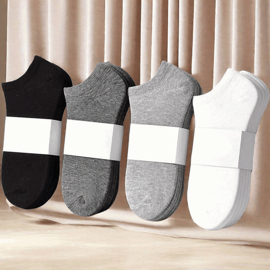 1/3/5/10 Pairs Of Men's Anti Odor & Sweat Absorption Low Cut Socks, Comfy & Breathable Socks, For Daily And Outdoor Wearing - Hiccupzz