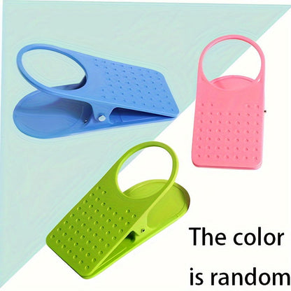 1/3 Pcs Space-Saving Clip-On Cup Holder – Lightweight & Sturdy Design for Tables, Storage Tray Included, Random Colors - Hiccupzz