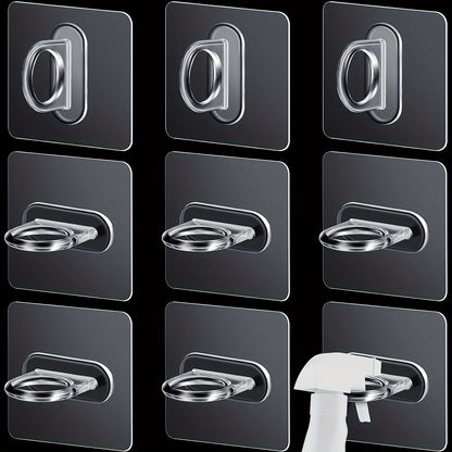1/4/10/20 Pcs Adhesive Wall Hooks: No-Drill, Easy Install, Stylish Plastic Rings for Kitchen and Bathroom Organization - Hiccupzz