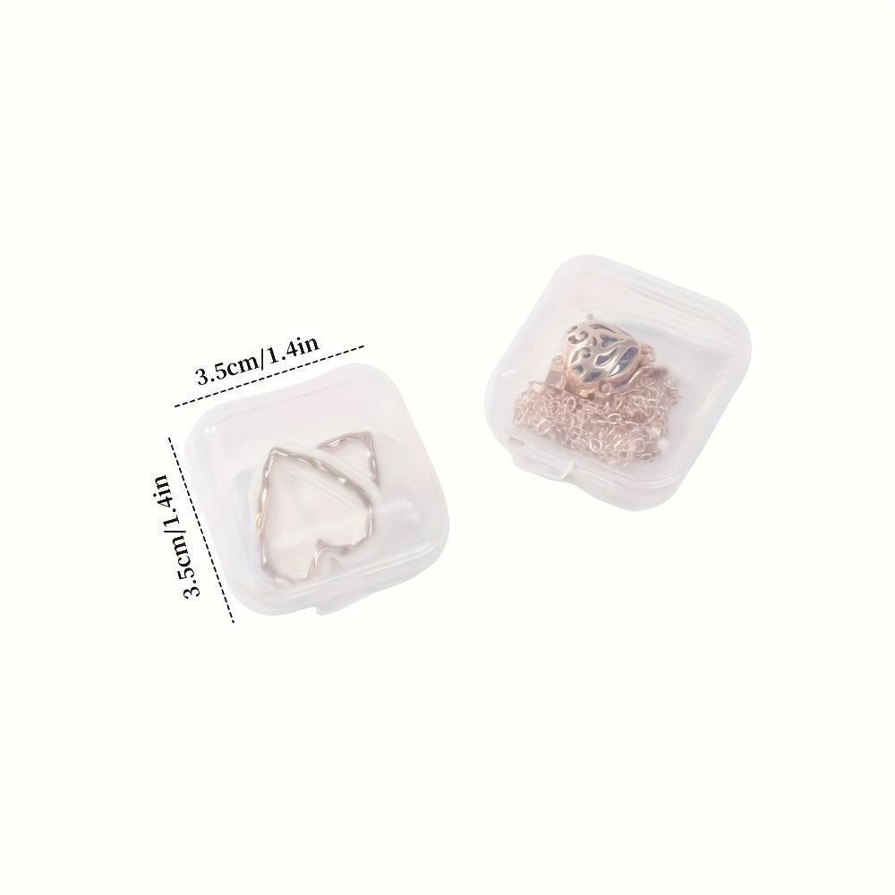 1/5/10 Pcs Plastic Transparent Mini Box With Lid, Square Container, For Storage Earbuds Jewelry Earrings Parts Box - Hiccupzz
