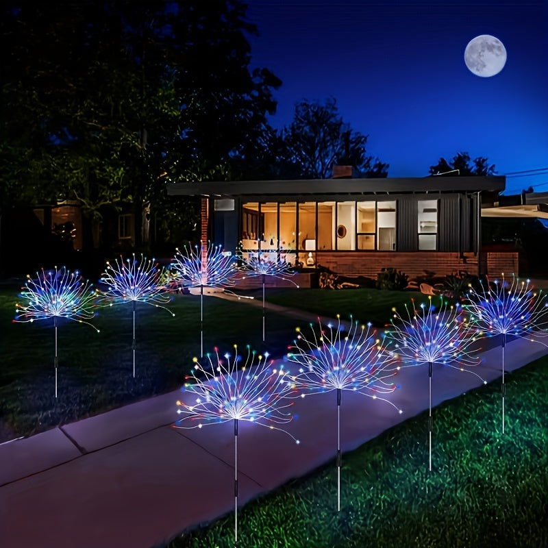 1-Pack Solar Firework Lights, 200/150/90/60 LEDs, 8 Modes - Hiccupzz