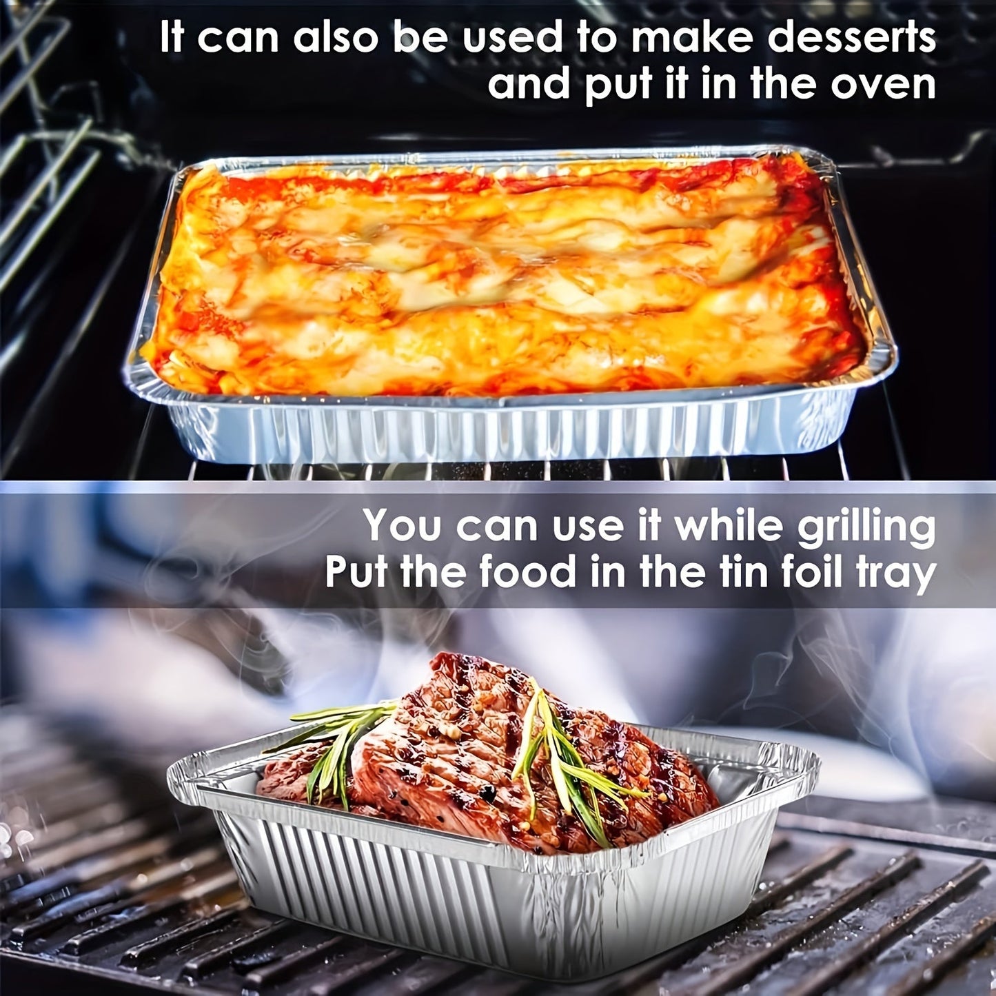 10/20 Pcs Disposable Aluminum Foil Pans with Lids – Heavy Duty Food Containers for Roasting, Cooking, Camping, and Travel - Hiccupzz