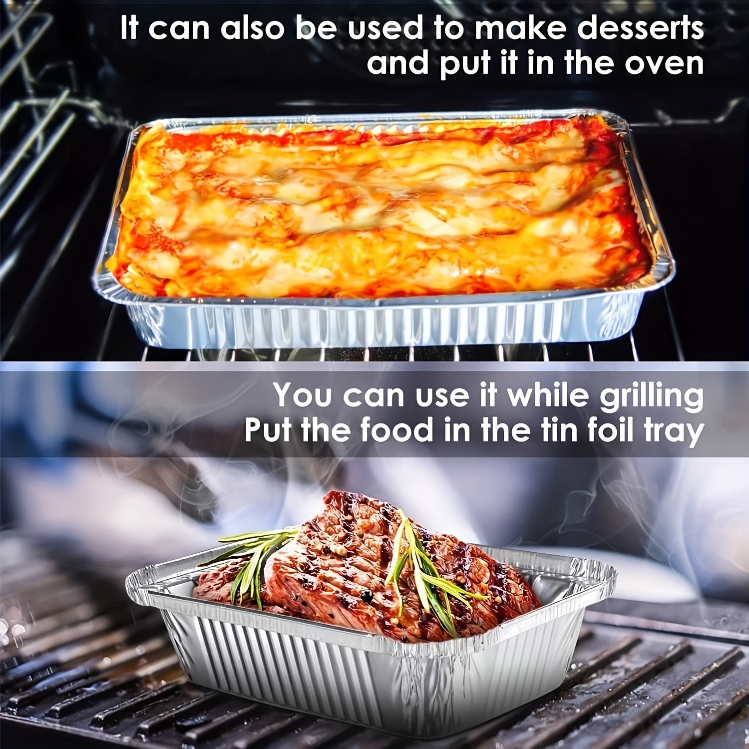 10/20 Pcs Disposable Aluminum Foil Pans with Lids – Heavy Duty Food Containers for Roasting, Cooking, Camping, and Travel - Hiccupzz