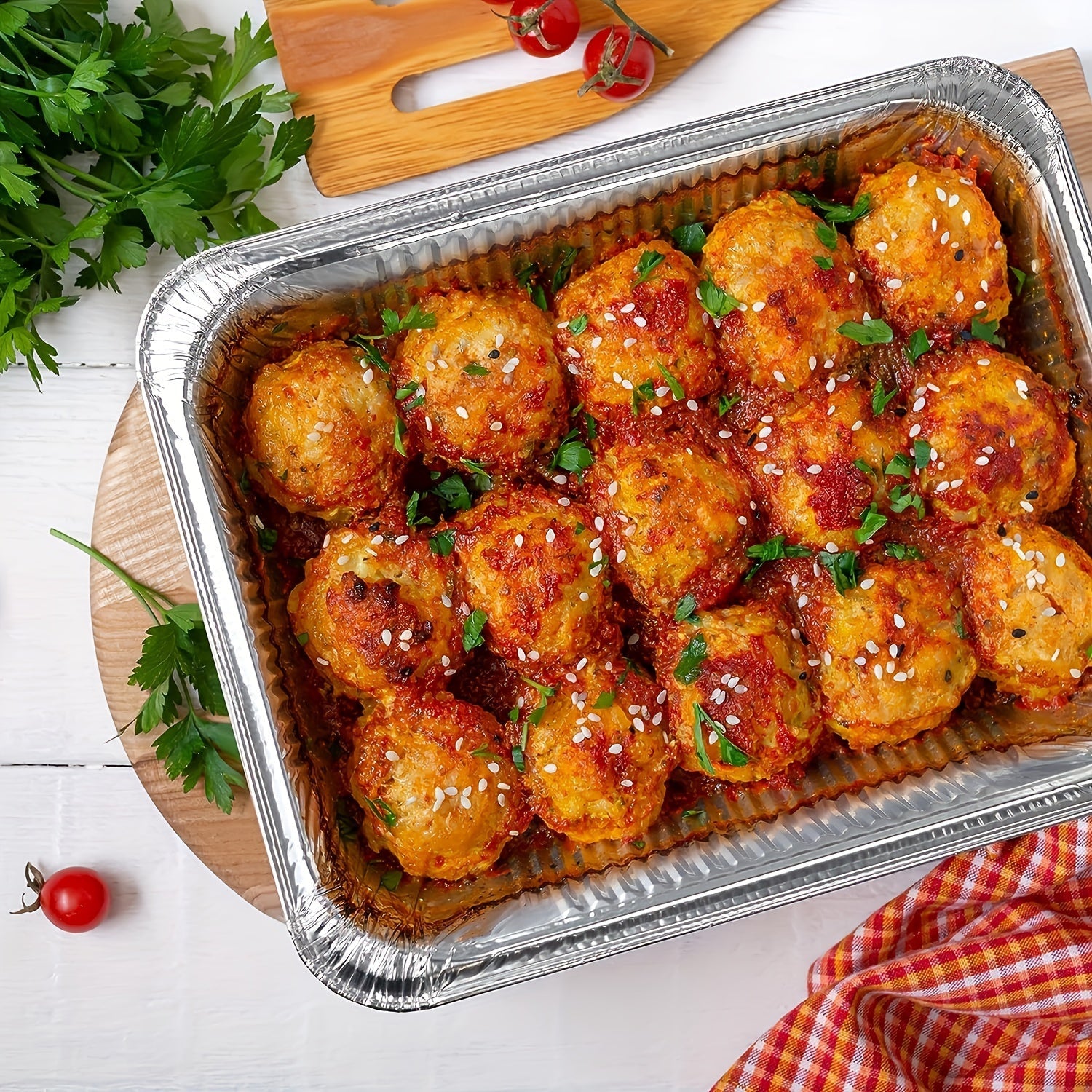 10/20 Pcs Disposable Aluminum Foil Pans with Lids – Heavy Duty Food Containers for Roasting, Cooking, Camping, and Travel - Hiccupzz
