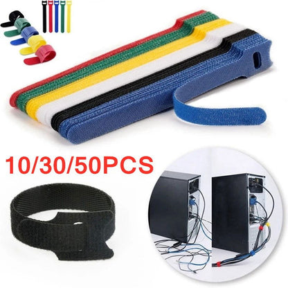 10/30/50 Pcs Releasable Cable Organizer Ties - Hiccupzz