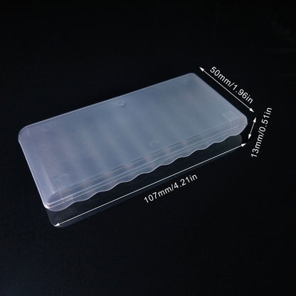 10-Pack Clear Plastic AAA Battery Case for Home, Kitchen, and Gift Packaging Organizer - Hiccupzz