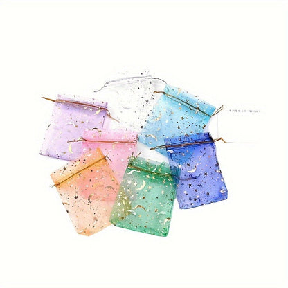 10-Pack Jewelry Gift Bags with Drawstring – Transparent Pouches for Candy, Christmas Gifts, and Special Occasions - Hiccupzz