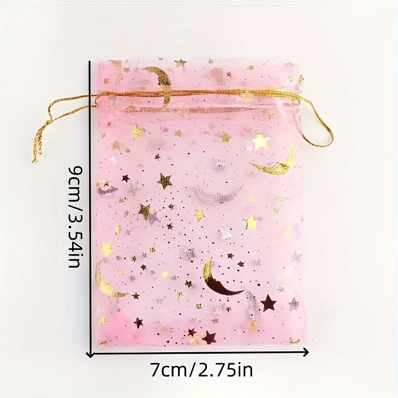 10-Pack Jewelry Gift Bags with Drawstring – Transparent Pouches for Candy, Christmas Gifts, and Special Occasions - Hiccupzz