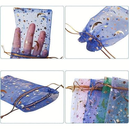 10-Pack Jewelry Gift Bags with Drawstring – Transparent Pouches for Candy, Christmas Gifts, and Special Occasions - Hiccupzz