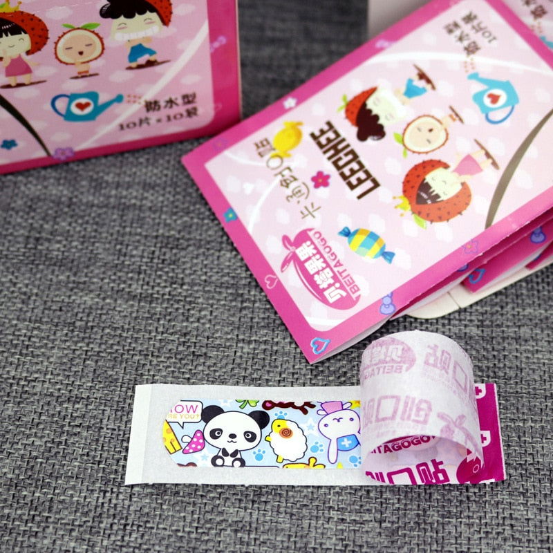 100/120/160 Pcs Waterproof Cute Cartoon Band Aid - Hiccupzz