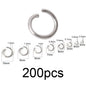 100-200 Pcs/lot Stainless Steel Open Jump Rings Split Rings Connectors For DIY Jewelry Making Supplies Accessories - Hiccupzz