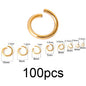100-200 Pcs/lot Stainless Steel Open Jump Rings Split Rings Connectors For DIY Jewelry Making Supplies Accessories - Hiccupzz