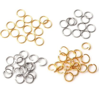 100-200 Pcs/lot Stainless Steel Open Jump Rings Split Rings Connectors For DIY Jewelry Making Supplies Accessories - Hiccupzz