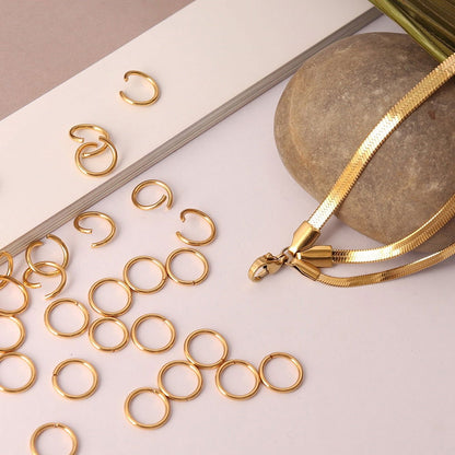 100-200 Pcs/lot Stainless Steel Open Jump Rings Split Rings Connectors For DIY Jewelry Making Supplies Accessories - Hiccupzz