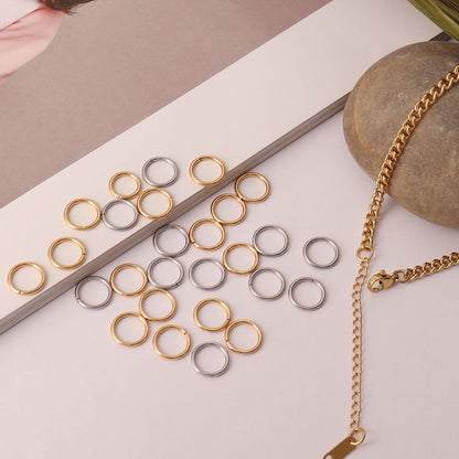 100-200 Pcs/lot Stainless Steel Open Jump Rings Split Rings Connectors For DIY Jewelry Making Supplies Accessories - Hiccupzz