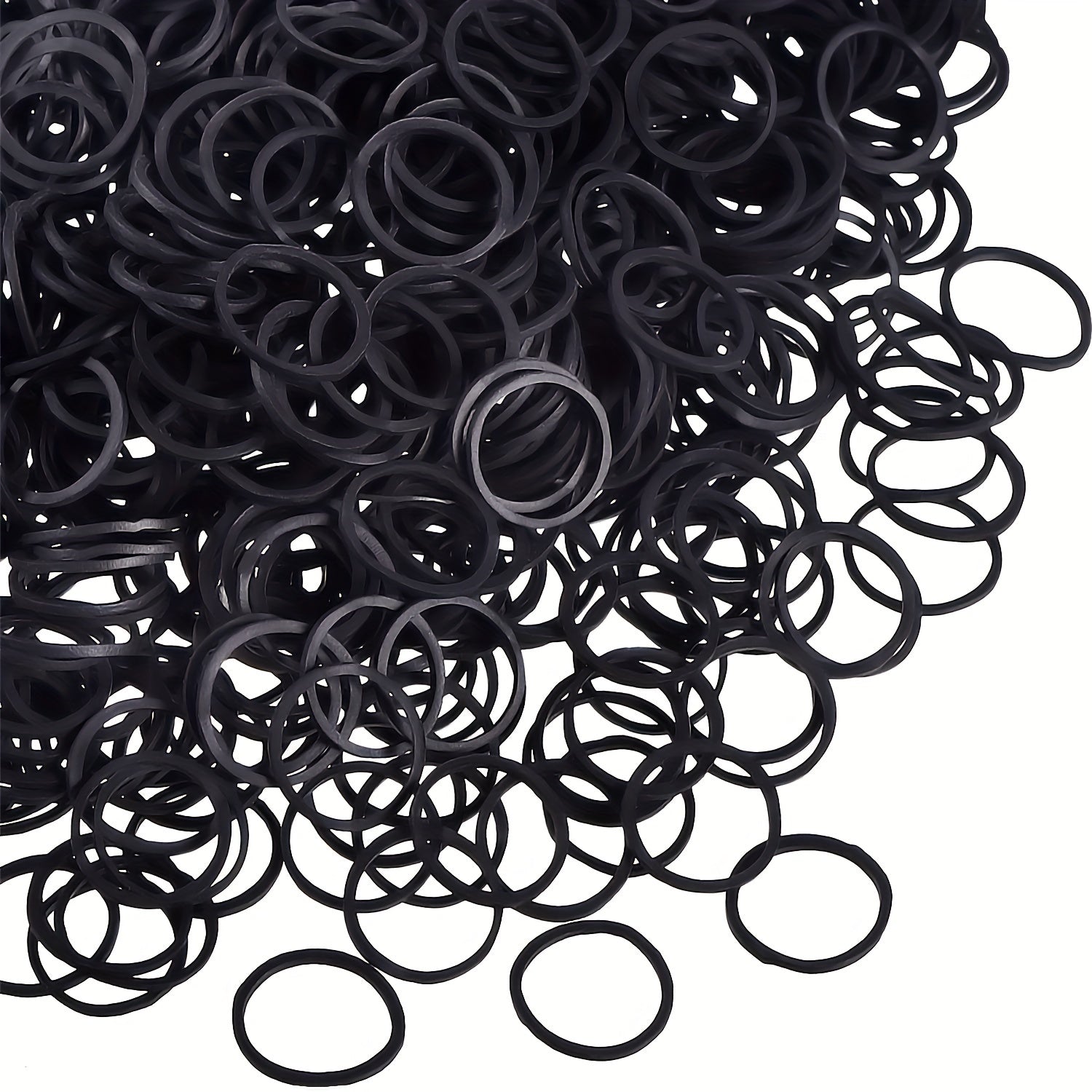 100/200 Pcs Soft Braided Rubber Bands : Hair Accessories and DIY Bracelet Supplies - Hiccupzz