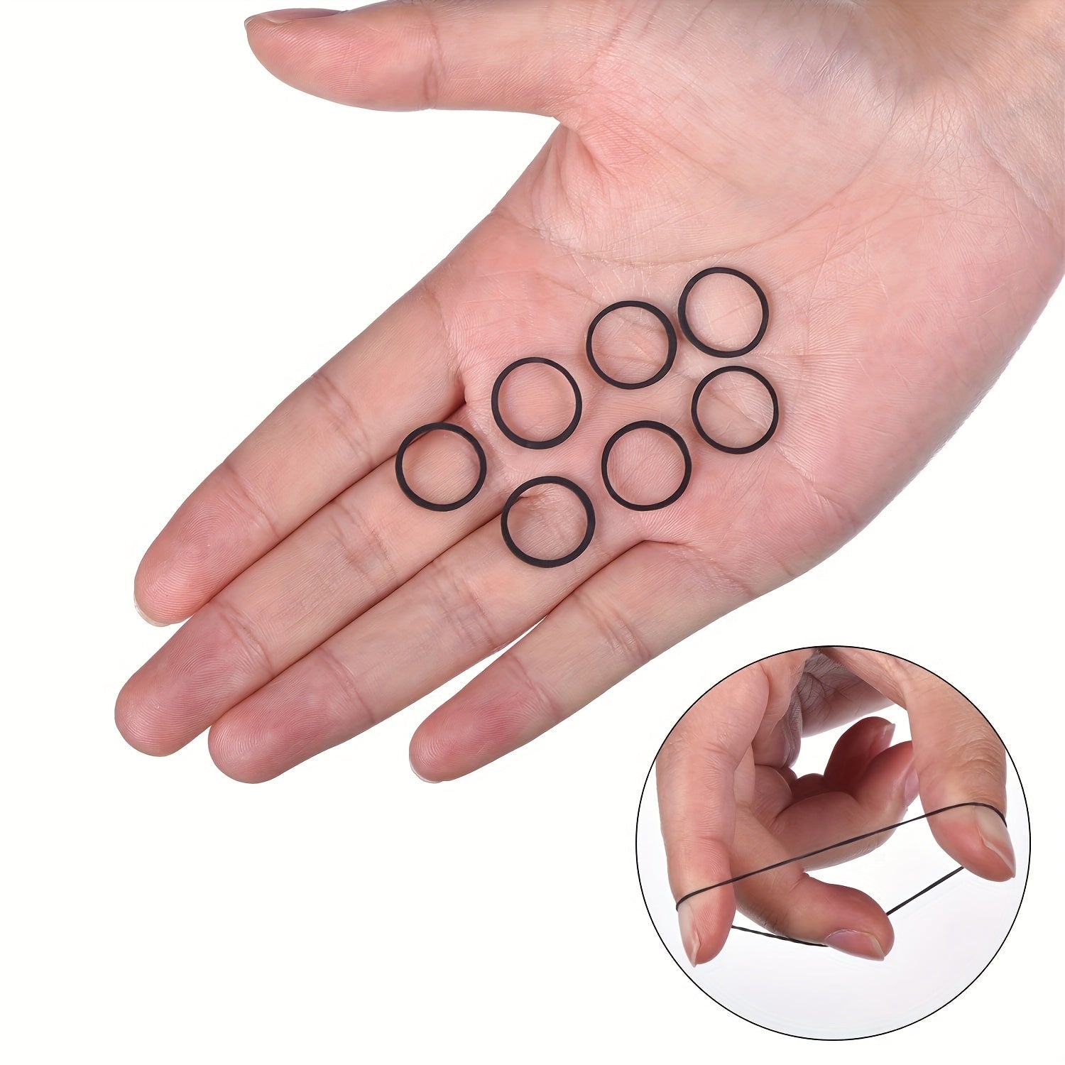 100/200 Pcs Soft Braided Rubber Bands : Hair Accessories and DIY Bracelet Supplies - Hiccupzz