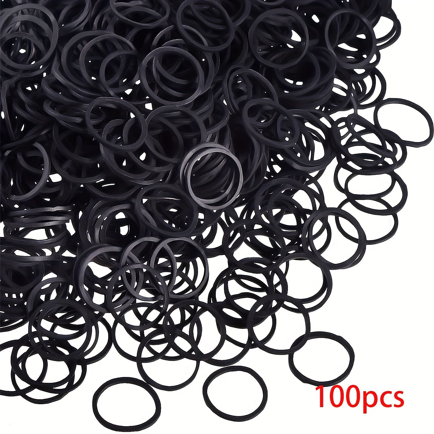100/200 Pcs Soft Braided Rubber Bands : Hair Accessories and DIY Bracelet Supplies - Hiccupzz