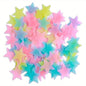 100-Pcs Plastic Glow Stars Set: Fluorescent Night Sky Decals for Bedroom Ceiling and Wall Decor - Hiccupzz