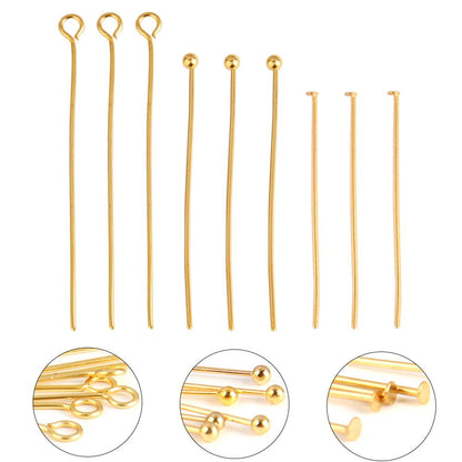 100 Pcs 15-50mm 316 Stainless Steel Flat Head Ball  For DIY Jewelry Making Supplies Findings - Hiccupzz