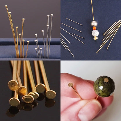 100 Pcs 15-50mm 316 Stainless Steel Flat Head Ball  For DIY Jewelry Making Supplies Findings - Hiccupzz