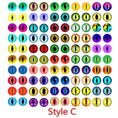 100 Pcs (50 pairs) Dragon Eyes, Cat Eye and etc. - Hiccupzz