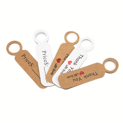 100 Pcs Assorted Color Price Tags – Perfect for DIY Jewelry, Signs, Bookmarks, and Gift Cards - Hiccupzz