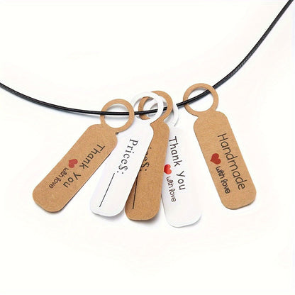 100 Pcs Assorted Color Price Tags – Perfect for DIY Jewelry, Signs, Bookmarks, and Gift Cards - Hiccupzz