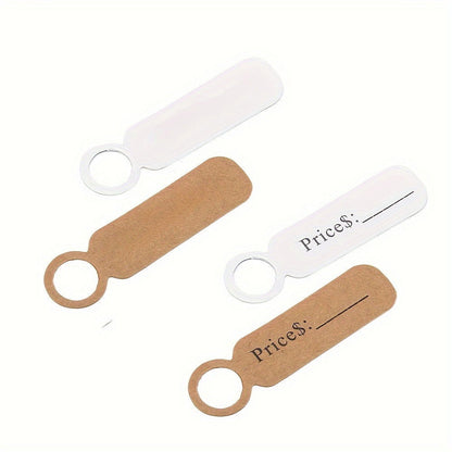 100 Pcs Assorted Color Price Tags – Perfect for DIY Jewelry, Signs, Bookmarks, and Gift Cards - Hiccupzz