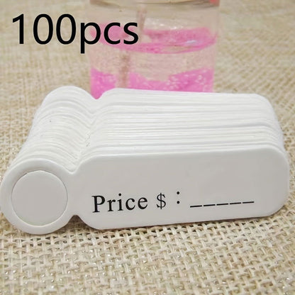 100 Pcs Assorted Color Price Tags – Perfect for DIY Jewelry, Signs, Bookmarks, and Gift Cards - Hiccupzz
