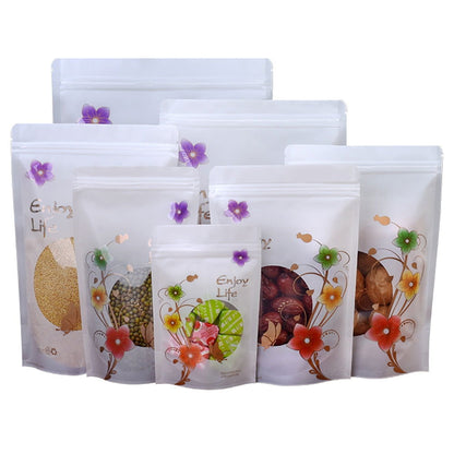 100 Pcs Color Flower Transparent Window zip locks - Hiccupzz