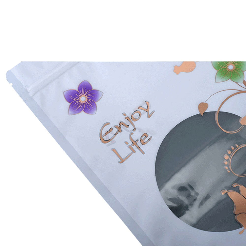 100 Pcs Color Flower Transparent Window zip locks - Hiccupzz