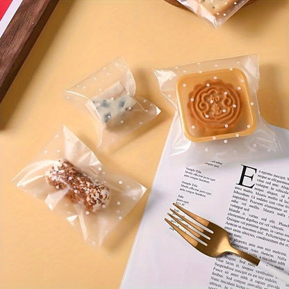 100 Pcs Cute Dot Candy Packaging Bags (10cm x 10cm) – Large Frosted Dot-Shaped Bags, High-Quality Biscuit and Holiday Gift Bags - Hiccupzz