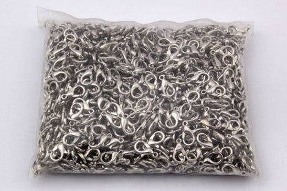 100 Pcs Gold Metal Lobster Clasps Bracelets Connectors Hooks Buckle Charm Materials for DIY Jewelry Making Supplies Accessories - Hiccupzz