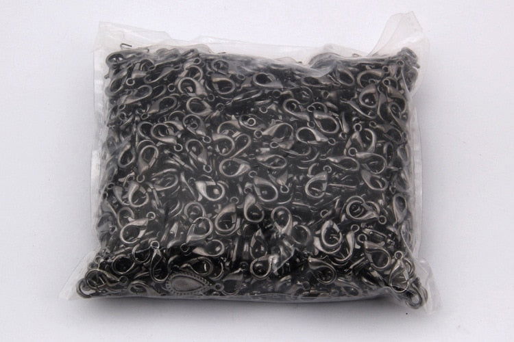 100 Pcs Gold Metal Lobster Clasps Bracelets Connectors Hooks Buckle Charm Materials for DIY Jewelry Making Supplies Accessories - Hiccupzz
