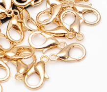 100 Pcs Gold Metal Lobster Clasps Bracelets Connectors Hooks Buckle Charm Materials for DIY Jewelry Making Supplies Accessories - Hiccupzz