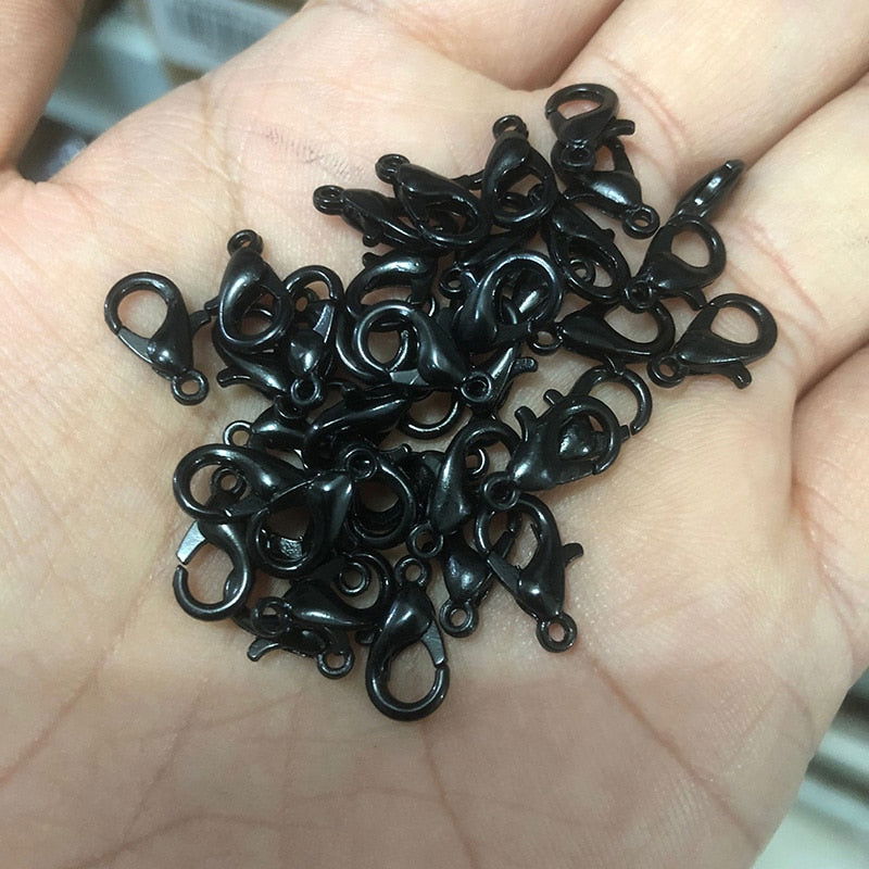 100 Pcs Gold Metal Lobster Clasps Bracelets Connectors Hooks Buckle Charm Materials for DIY Jewelry Making Supplies Accessories - Hiccupzz