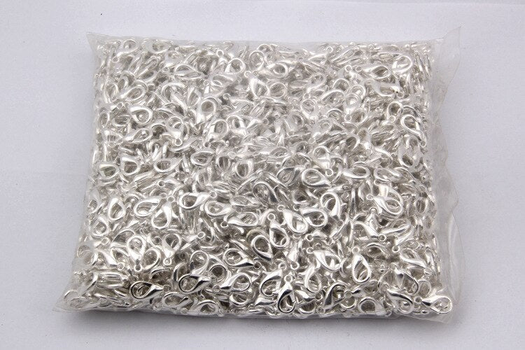100 Pcs Gold Metal Lobster Clasps Bracelets Connectors Hooks Buckle Charm Materials for DIY Jewelry Making Supplies Accessories - Hiccupzz