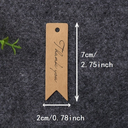 100 Pcs Kraft Paper Thank You Tags with Hemp Twine – Inspirational Gift and Baking Message Cards - Hiccupzz