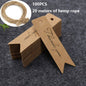 100 Pcs Kraft Paper Thank You Tags with Hemp Twine – Inspirational Gift and Baking Message Cards - Hiccupzz